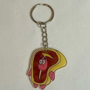 Handmade Steak Patrick Keychain